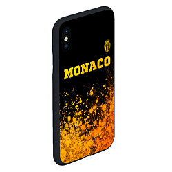 Чехол iPhone XS Max матовый Monaco - gold gradient посередине, цвет: 3D-черный — фото 2