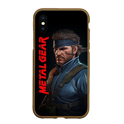 Чехол iPhone XS Max матовый Venom Snake Metal gear game, цвет: 3D-коричневый