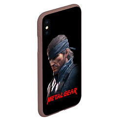 Чехол iPhone XS Max матовый Веном Снейк из игры Metal gear, цвет: 3D-коричневый — фото 2