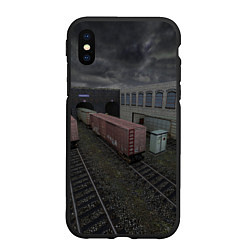 Чехол iPhone XS Max матовый Counter Strike 1 6 de train, цвет: 3D-черный