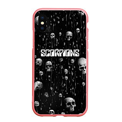 Чехол iPhone XS Max матовый Scorpions rock group, цвет: 3D-баблгам