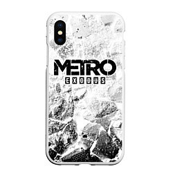 Чехол iPhone XS Max матовый Metro Exodus white graphite, цвет: 3D-белый