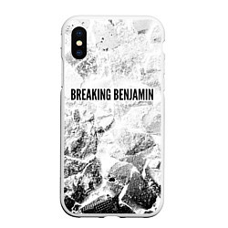 Чехол iPhone XS Max матовый Breaking Benjamin white graphite, цвет: 3D-белый