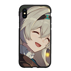 Чехол iPhone XS Max матовый Honkai Star Rail Firefly smile, цвет: 3D-черный