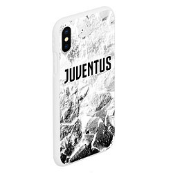Чехол iPhone XS Max матовый Juventus white graphite, цвет: 3D-белый — фото 2