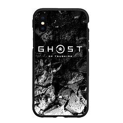 Чехол iPhone XS Max матовый Ghost of Tsushima black graphite, цвет: 3D-черный