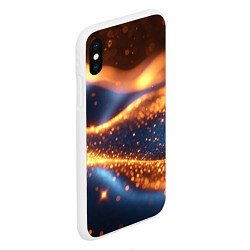 Чехол iPhone XS Max матовый Блестящая лакшери текстура, цвет: 3D-белый — фото 2