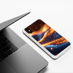 Чехол iPhone XS Max матовый Блестящая лакшери текстура, цвет: 3D-белый — фото 2