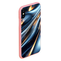 Чехол iPhone XS Max матовый Синяя обтекаемая текстура, цвет: 3D-баблгам — фото 2