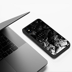 Чехол iPhone XS Max матовый Death Stranding black graphite, цвет: 3D-черный — фото 2