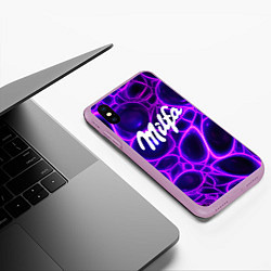 Чехол iPhone XS Max матовый Milfa прикольная надпись, цвет: 3D-сиреневый — фото 2