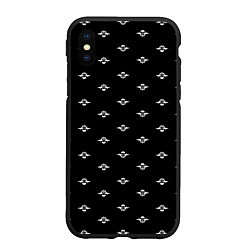 Чехол iPhone XS Max матовый Логотип ВДВ на черном фоне, цвет: 3D-черный