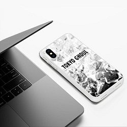 Чехол iPhone XS Max матовый Tokyo Ghoul white graphite, цвет: 3D-белый — фото 2