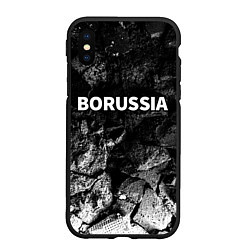 Чехол iPhone XS Max матовый Borussia black graphite, цвет: 3D-черный