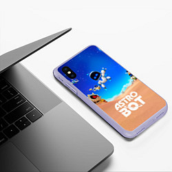 Чехол iPhone XS Max матовый Astro bot персонажи, цвет: 3D-светло-сиреневый — фото 2