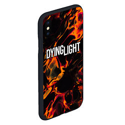 Чехол iPhone XS Max матовый Dying Light red lava, цвет: 3D-черный — фото 2