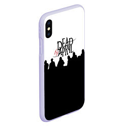 Чехол iPhone XS Max матовый Dead by april rock, цвет: 3D-светло-сиреневый — фото 2