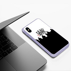 Чехол iPhone XS Max матовый Dead by april rock, цвет: 3D-светло-сиреневый — фото 2