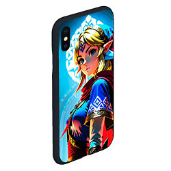 Чехол iPhone XS Max матовый Zelda, цвет: 3D-черный — фото 2