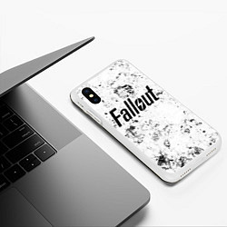 Чехол iPhone XS Max матовый Fallout dirty ice, цвет: 3D-белый — фото 2