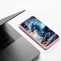 Чехол iPhone XS Max матовый Крылатый сказочный дракон - нейросеть, цвет: 3D-баблгам — фото 2