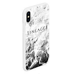 Чехол iPhone XS Max матовый Lineage 2 white graphite, цвет: 3D-белый — фото 2