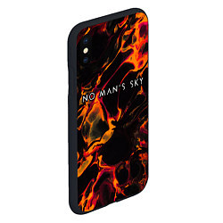 Чехол iPhone XS Max матовый No Mans Sky red lava, цвет: 3D-черный — фото 2