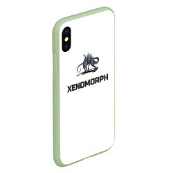 Чехол iPhone XS Max матовый Чужой xenomorph, цвет: 3D-салатовый — фото 2