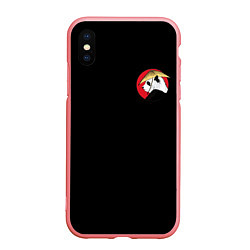 Чехол iPhone XS Max матовый Кунгфу панда круглый значок, цвет: 3D-баблгам