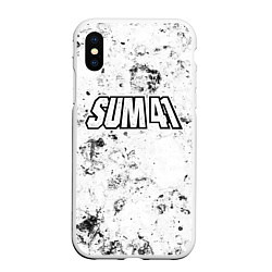 Чехол iPhone XS Max матовый Sum41 dirty ice, цвет: 3D-белый