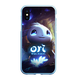 Чехол iPhone XS Max матовый Naru Ori and the Will of the Wisps, цвет: 3D-голубой