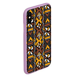 Чехол iPhone XS Max матовый Африканский мавританский узор, цвет: 3D-сиреневый — фото 2