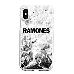 Чехол iPhone XS Max матовый Ramones white graphite, цвет: 3D-белый