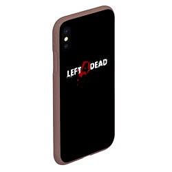 Чехол iPhone XS Max матовый Left 4 Dead logo, цвет: 3D-коричневый — фото 2