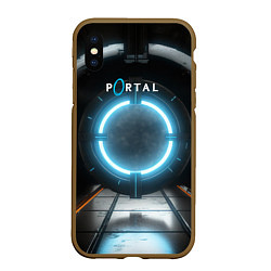 Чехол iPhone XS Max матовый Portal logo game