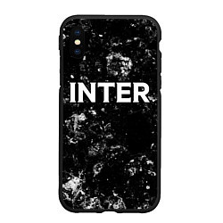 Чехол iPhone XS Max матовый Inter black ice, цвет: 3D-черный