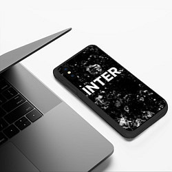 Чехол iPhone XS Max матовый Inter black ice, цвет: 3D-черный — фото 2