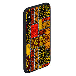 Чехол iPhone XS Max матовый Разноцветный орнамент, цвет: 3D-черный — фото 2