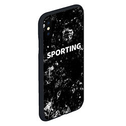 Чехол iPhone XS Max матовый Sporting black ice, цвет: 3D-черный — фото 2