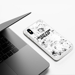 Чехол iPhone XS Max матовый Need for Speed dirty ice, цвет: 3D-белый — фото 2