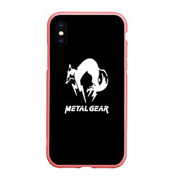 Чехол iPhone XS Max матовый Metal gear logo, цвет: 3D-баблгам