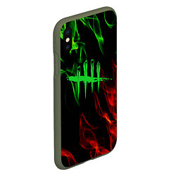 Чехол iPhone XS Max матовый Dead by daylight fire steel, цвет: 3D-темно-зеленый — фото 2