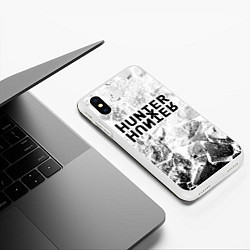 Чехол iPhone XS Max матовый Hunter x Hunter white graphite, цвет: 3D-белый — фото 2