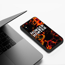 Чехол iPhone XS Max матовый Hunter x Hunter red lava, цвет: 3D-черный — фото 2