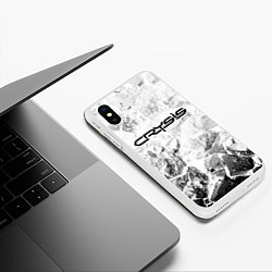 Чехол iPhone XS Max матовый Crysis white graphite, цвет: 3D-белый — фото 2