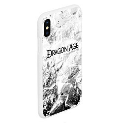 Чехол iPhone XS Max матовый Dragon Age white graphite, цвет: 3D-белый — фото 2