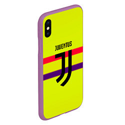 Чехол iPhone XS Max матовый Juventus sport line, цвет: 3D-фиолетовый — фото 2