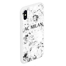 Чехол iPhone XS Max матовый AC Milan dirty ice, цвет: 3D-белый — фото 2