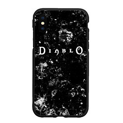 Чехол iPhone XS Max матовый Diablo black ice, цвет: 3D-черный