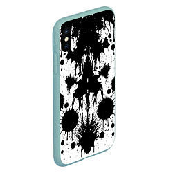 Чехол iPhone XS Max матовый Psychedelic Rorschach test - ai art, цвет: 3D-мятный — фото 2